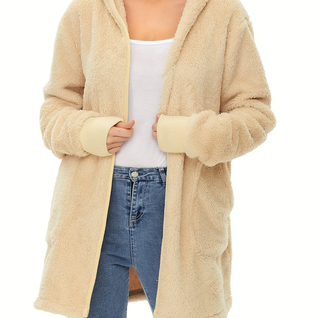 Ladies soft fleece coats Ivyshape