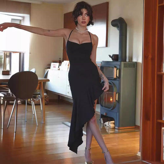 Women Figure-hugging Maxi Dress with Elegant Gathering Elements Ivyshape