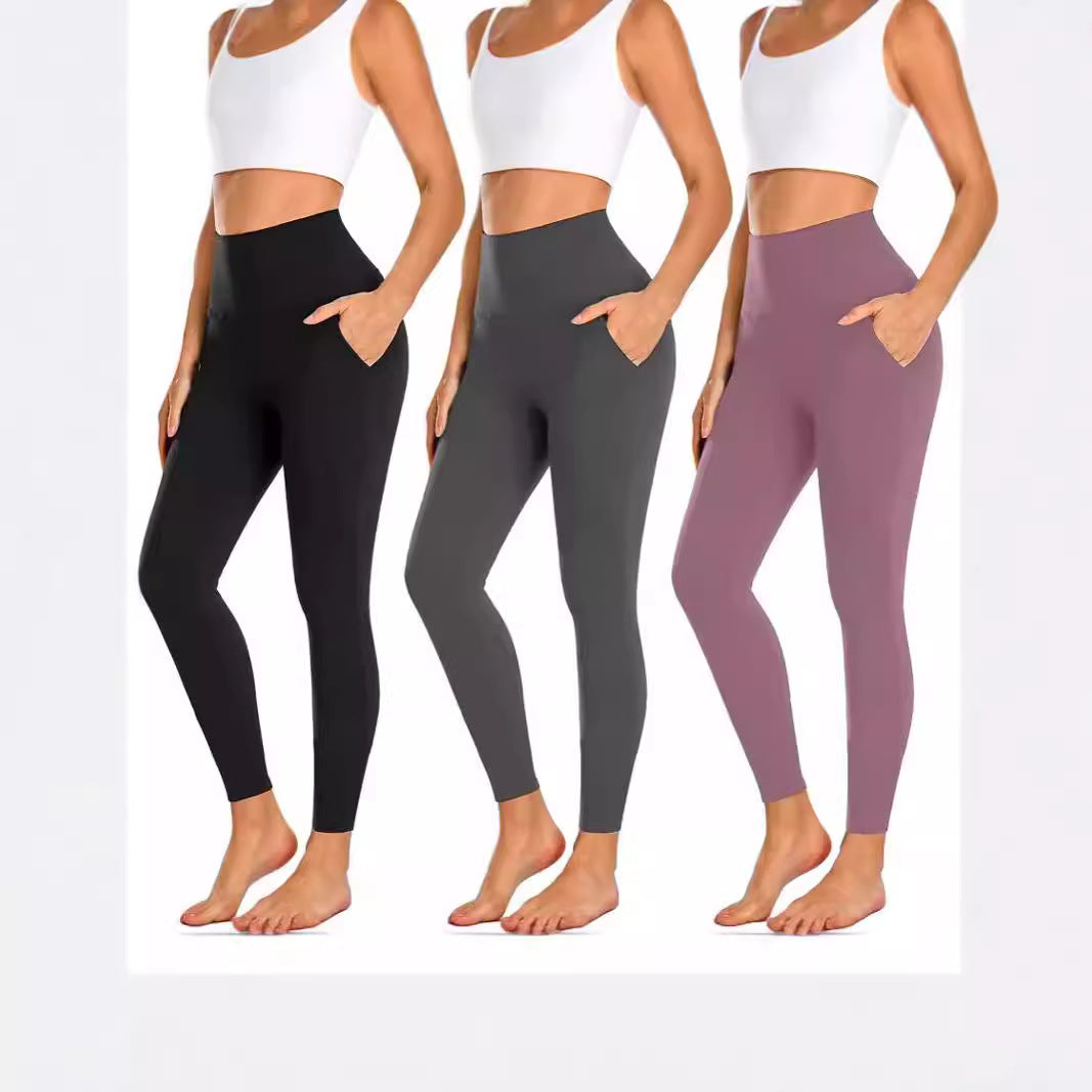 Ladies High-Waisted Sports Leggings with Practical Pockets Ivyshape
