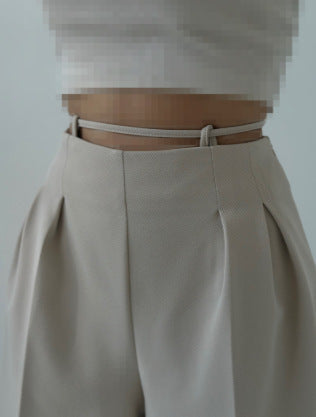 Women's High-Waisted Pleated Trousers Ivyshape