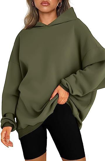 Ivyshape | Hooded Oversized Fleece Sweatshirt