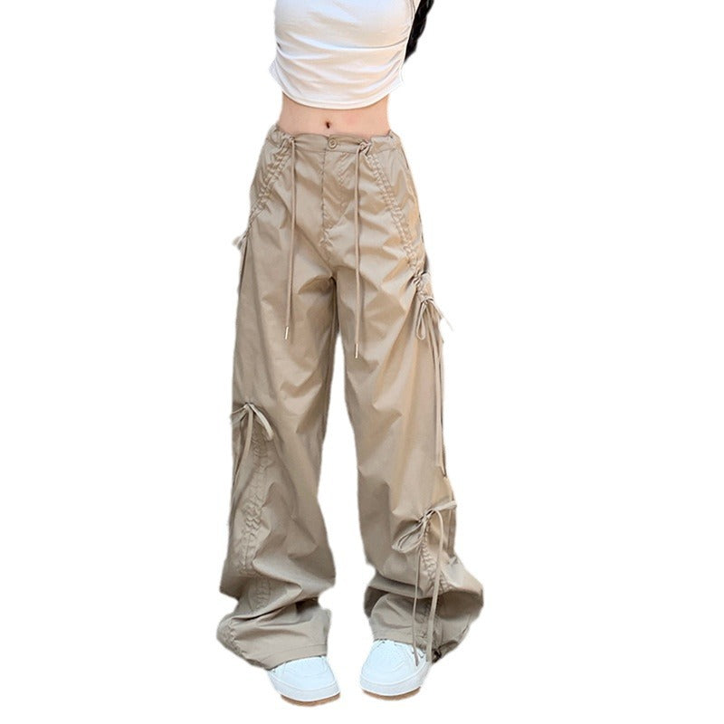 Ivyshape | Straight Wide Leg Mop Pants Women