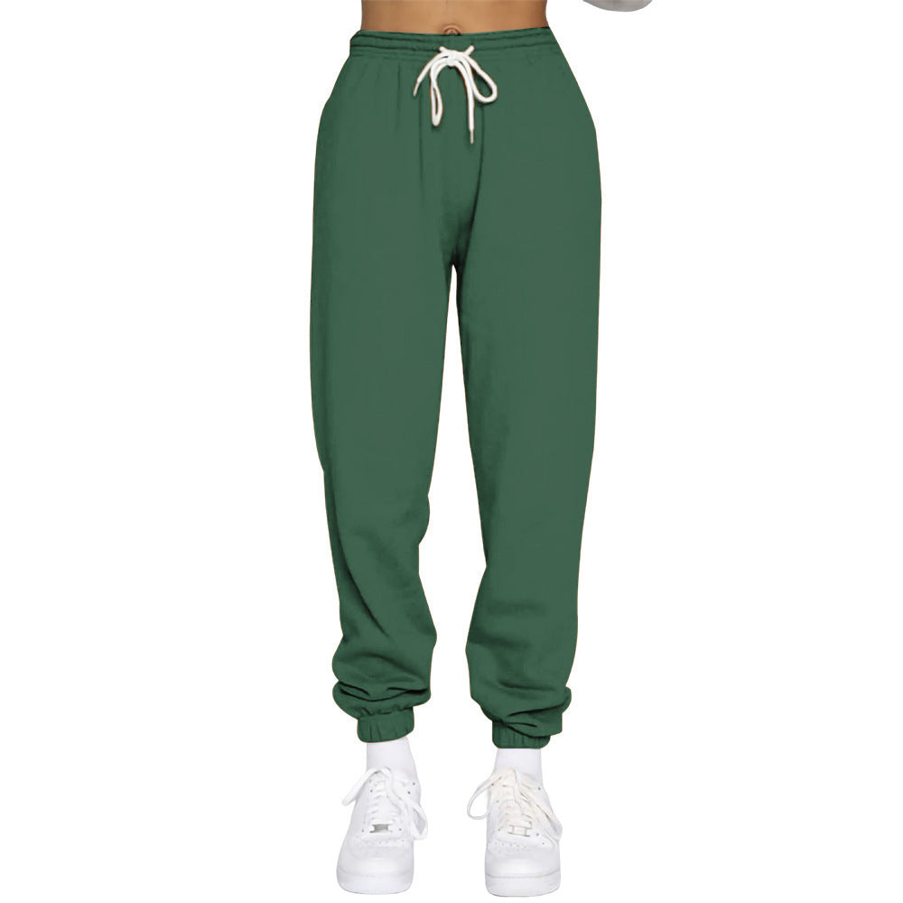 Ladies comfortable jogging pants with adjustable waistband and elastic cuffs Ivyshape