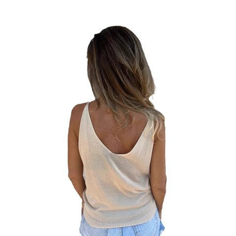 Ladies Sleek V-Neck Stretch Tank Top Ivyshape
