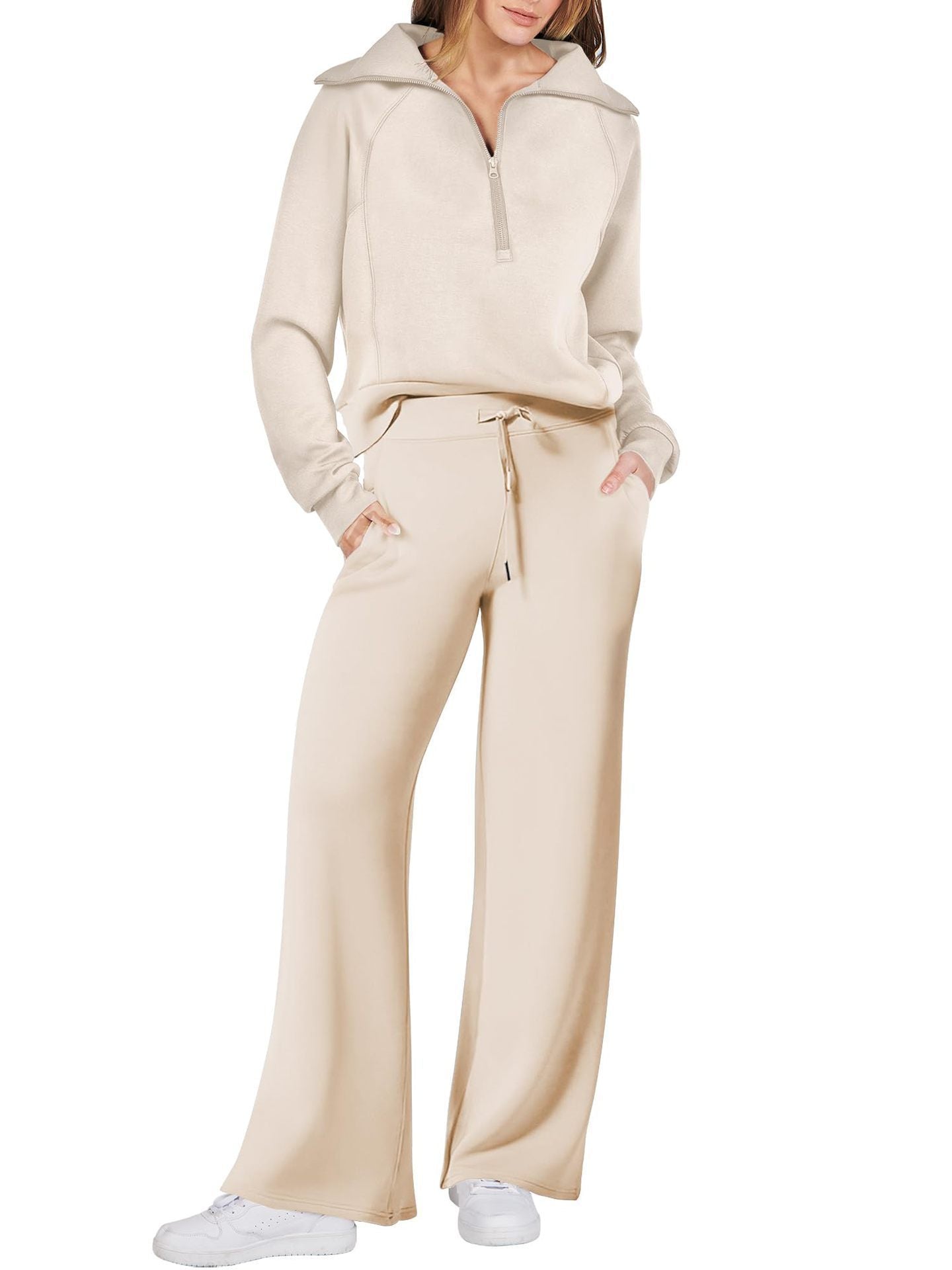 Women's leisure suit with high-quality zipper and comfortable fit Ivyshape