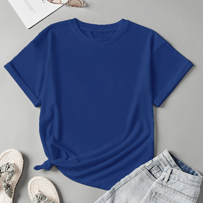 IvyShape | Loose Short Sleeve Solid Tee