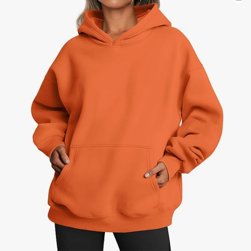 Women's Plus Size Hoodie with Practical Pockets and Casual Cut Ivyshape