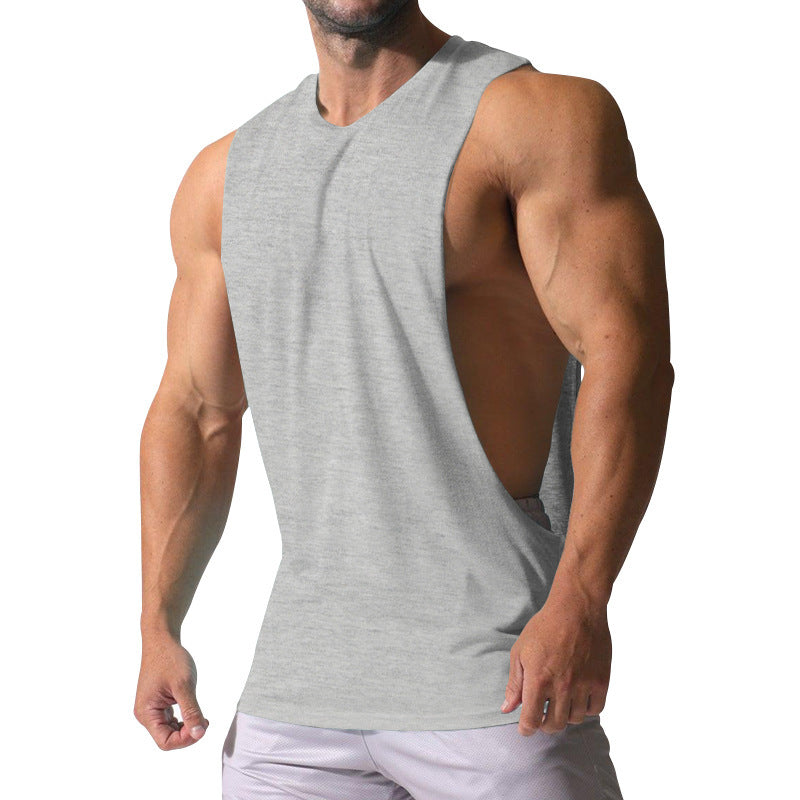 Men's Sleeveless Sports Shirt with Deep Back Cut and Breathable Material Ivyshape