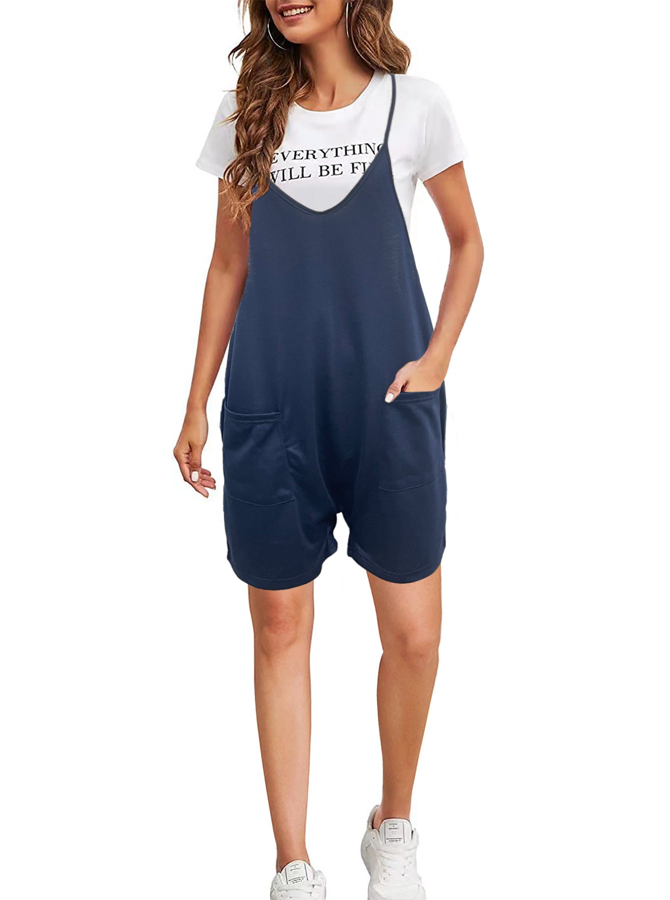 Ladies trendy overall with practical pockets Ivyshape