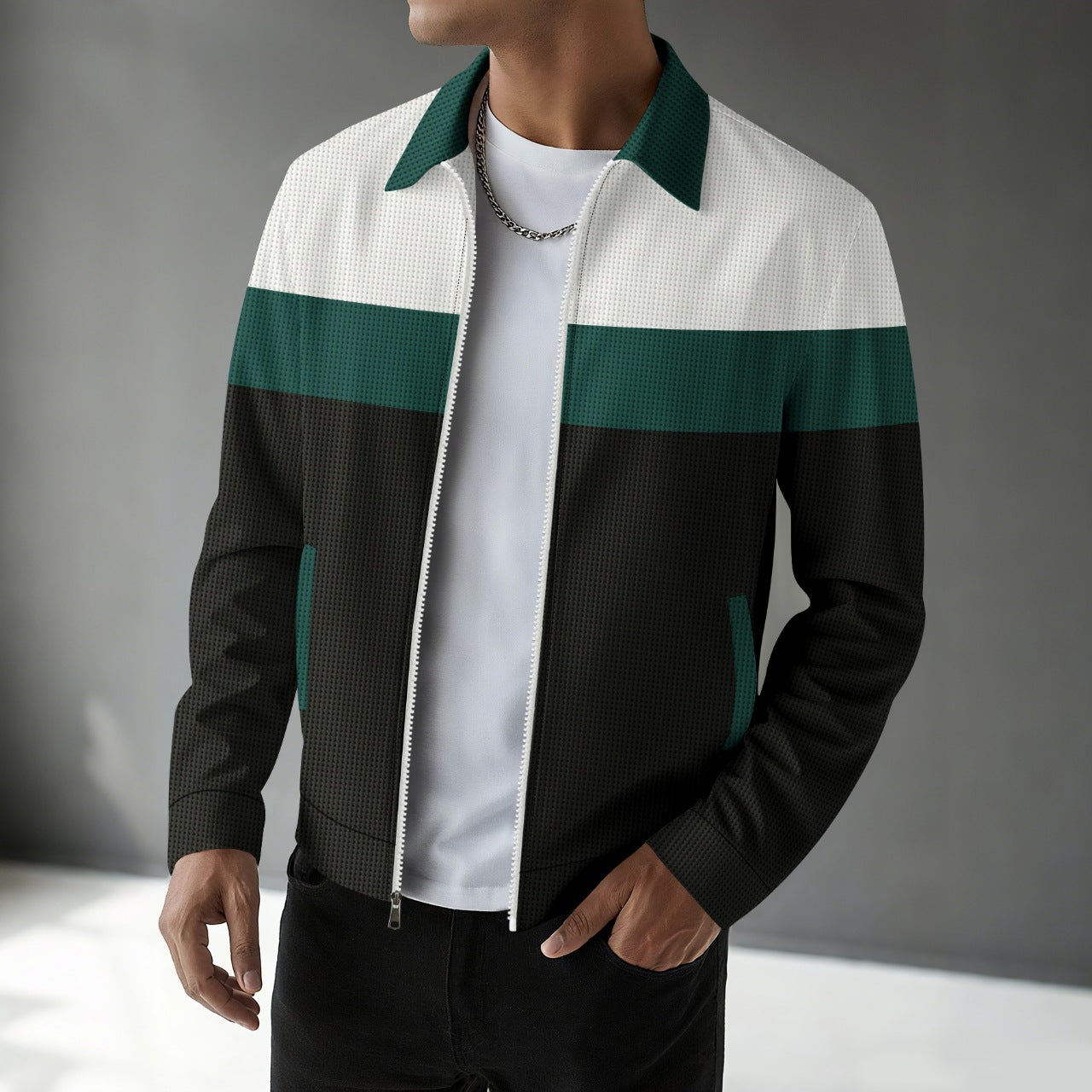 Men's sporty and stylish jacket with fashionable design Ivyshape