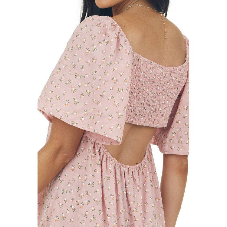 Women's Floral Print Hi-Low Midi Dress Ivyshape