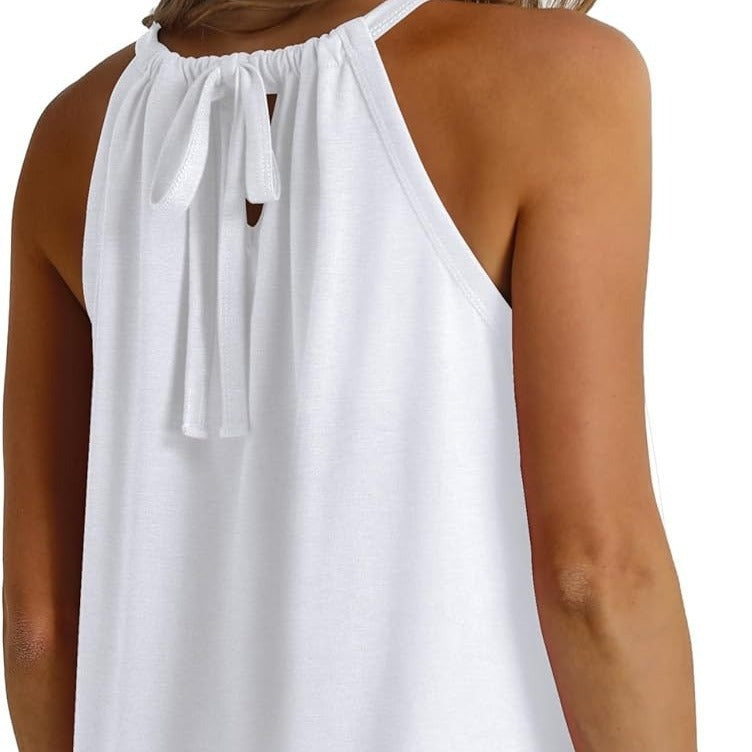 Women's Elegant Tank Top with Sophisticated Pleats Ivyshape