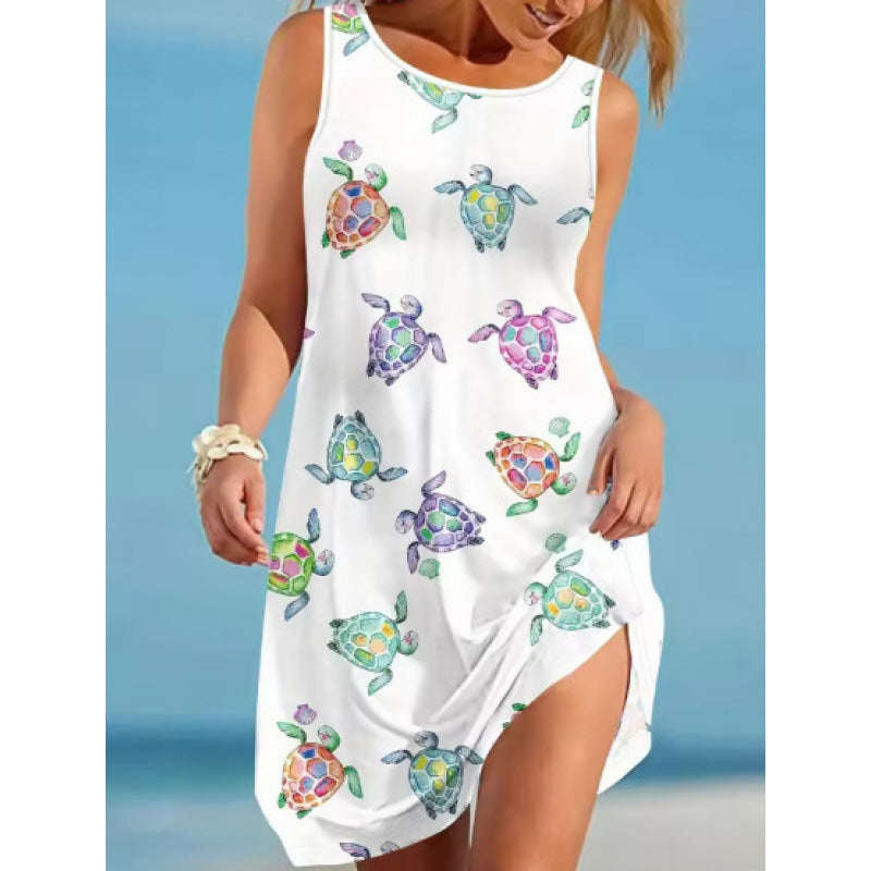 Women Sleeveless Casual Shift Dress Ivyshape