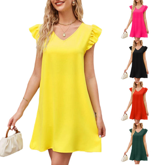 IvyShape | Puff Sleeve Loose Comfortable Fashionable Dress