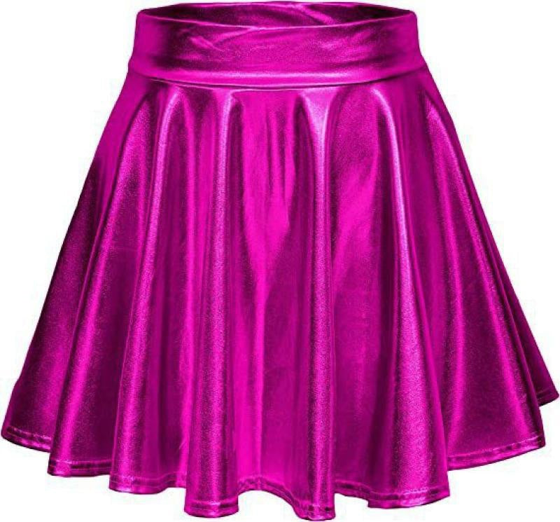 Ladies Shiny A-Line Skirt Ivyshape