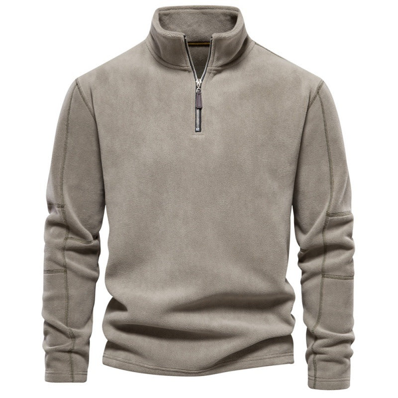 Men's microfleece pullover with half zip Ivyshape