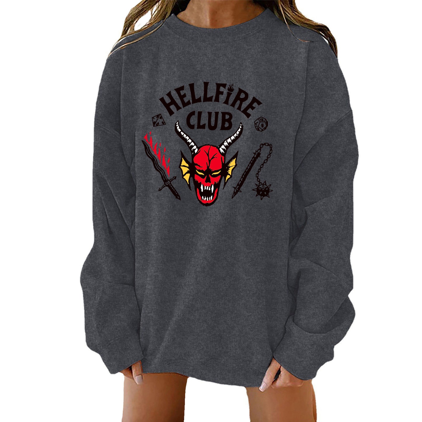 Women's sweatshirt with iconic fantasy motif and oversized cut Ivyshape