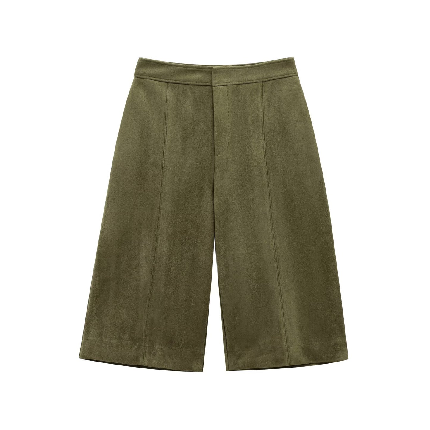 Women's elegant pencil skirt made of high-quality suede imitation with seamless finish Ivyshape