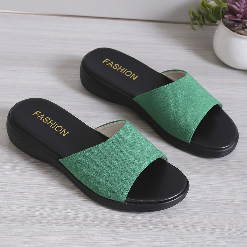 Women's comfortable slippers made of breathable textile upper with anatomical footbed Ivyshape