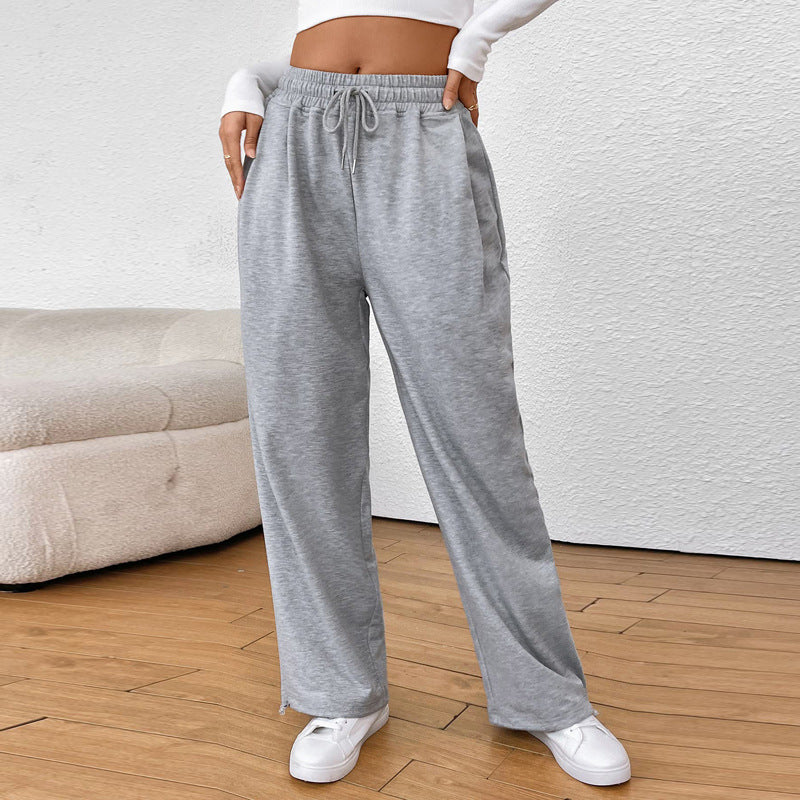 IvyShape | Casual Drawstring Sweatpants with Adjustable Cuffs