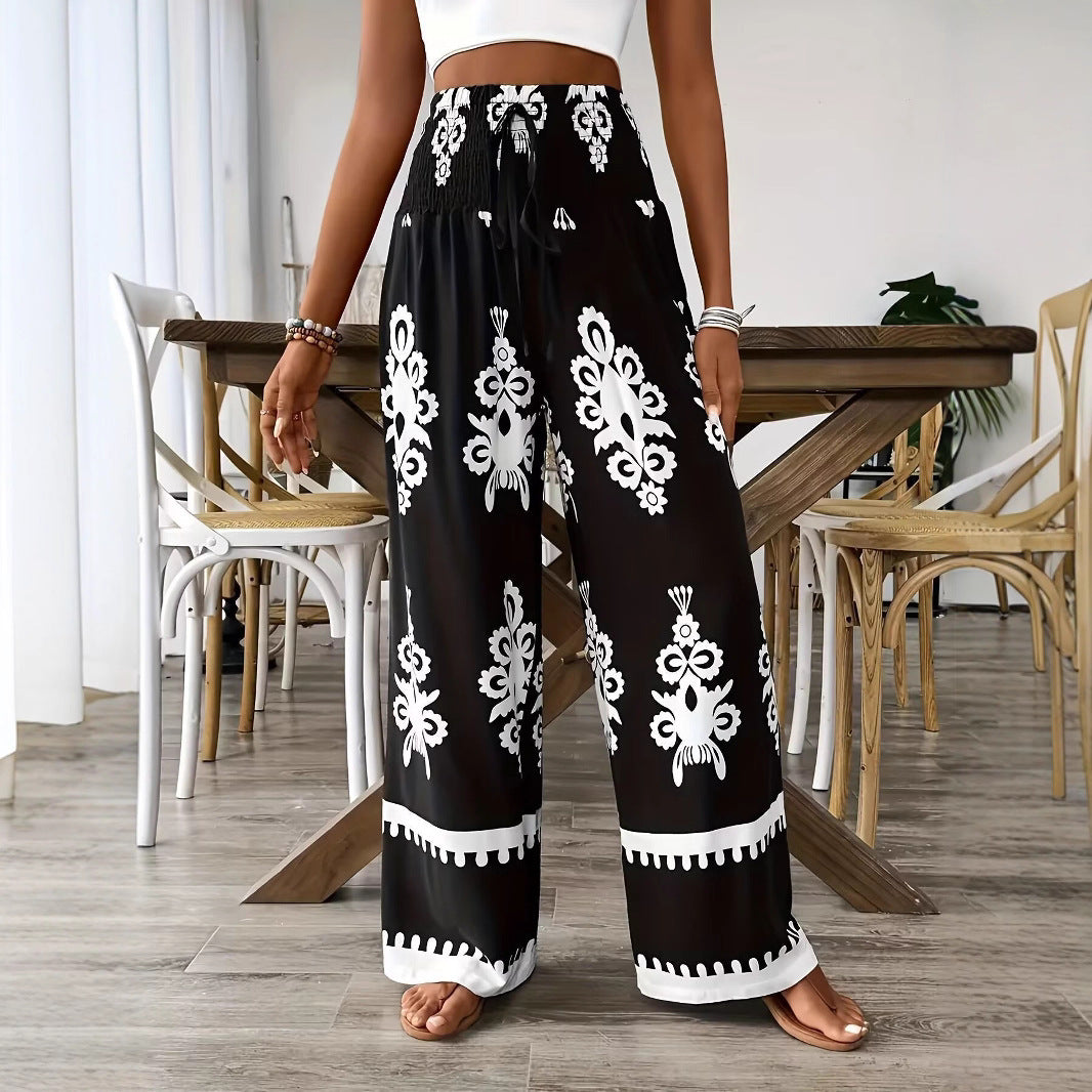Women's wide cotton harem pants Ivyshape