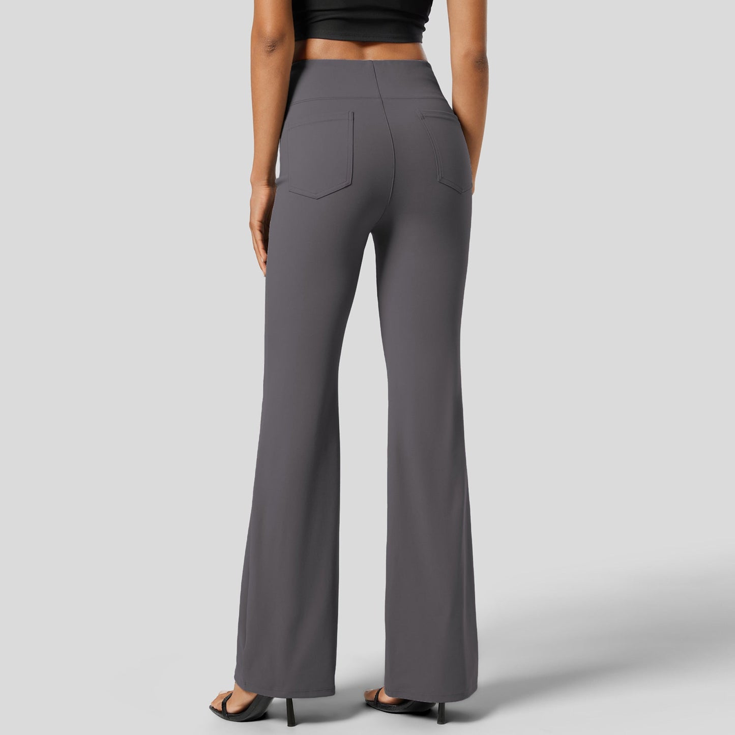 IvyShape | High-Waisted Butt-Lifting Wide-Leg Sports Micro-Flare Pants