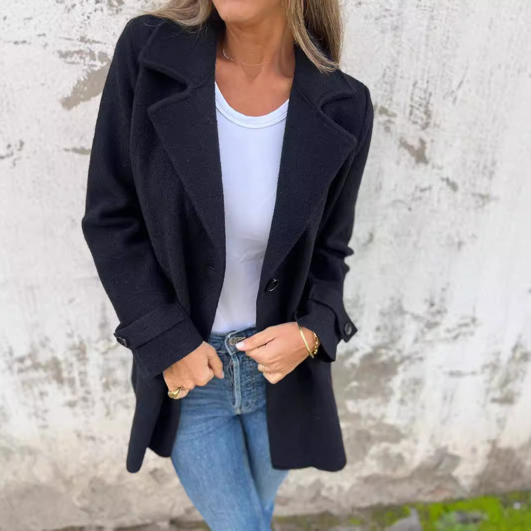 Women's stylish and versatile double-breasted jacket Ivyshape