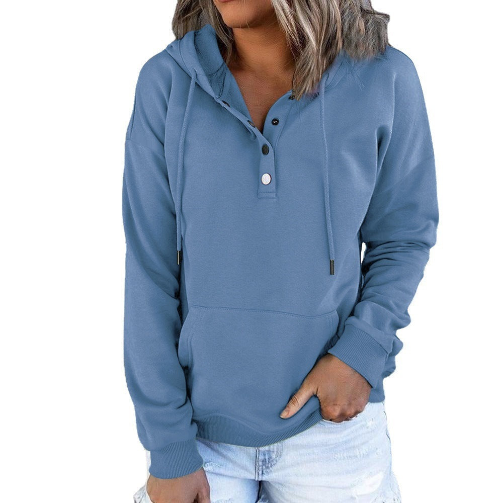 IvyShape | Casual Hooded Drawstring Pocket Sweatshirt