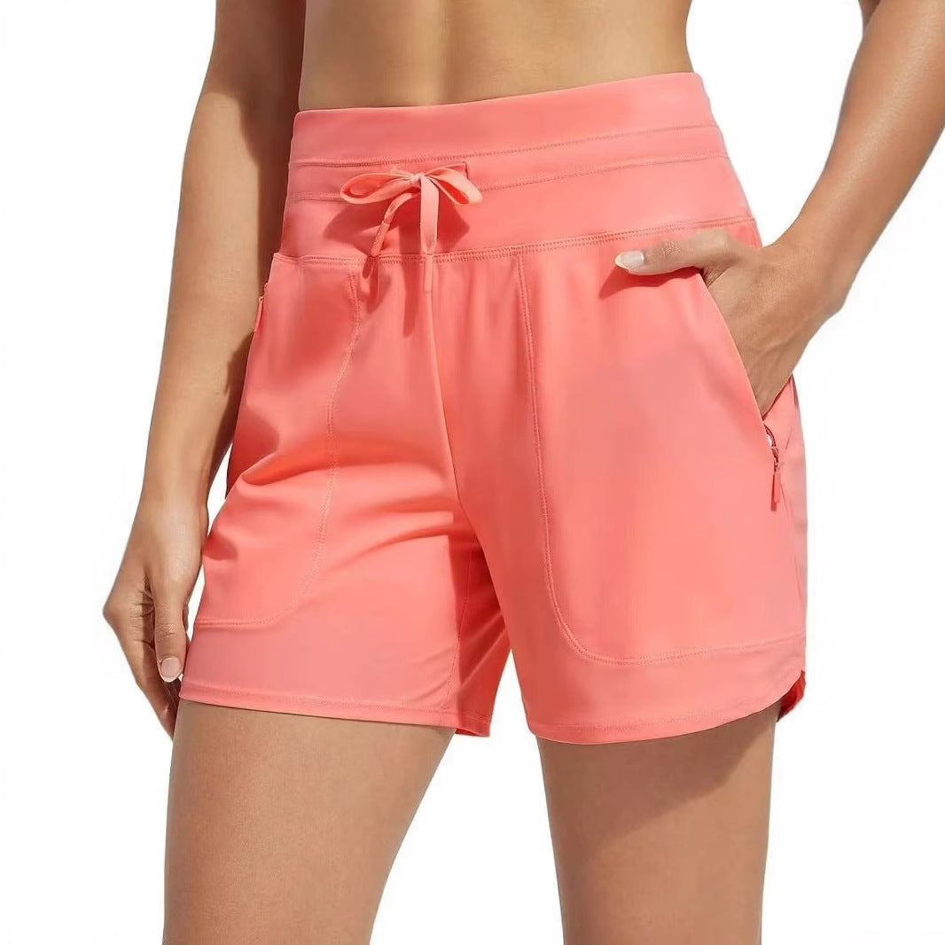 Women High-Performance Active Shorts with adjustable waistband Ivyshape