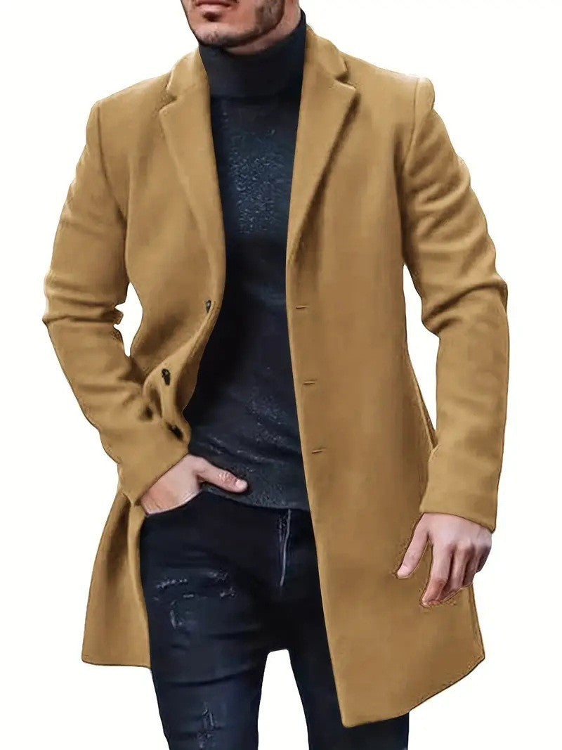 Men's elegant tailored transitional coat Ivyshape
