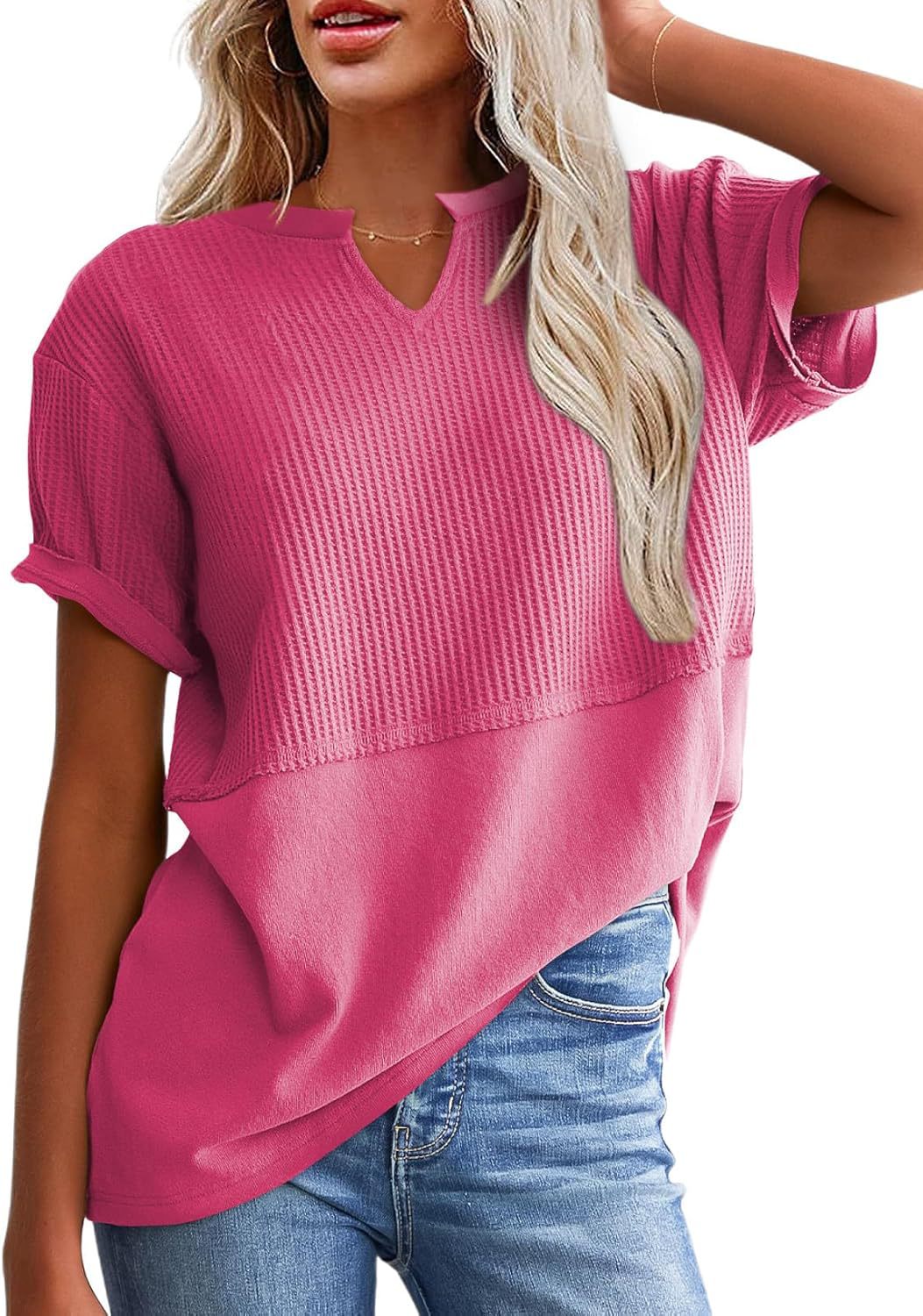Ladies Leisure Waffle Knit Top Ivyshape