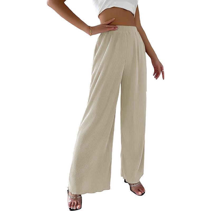Ladies Pleated Wide Leg Pants Ivyshape