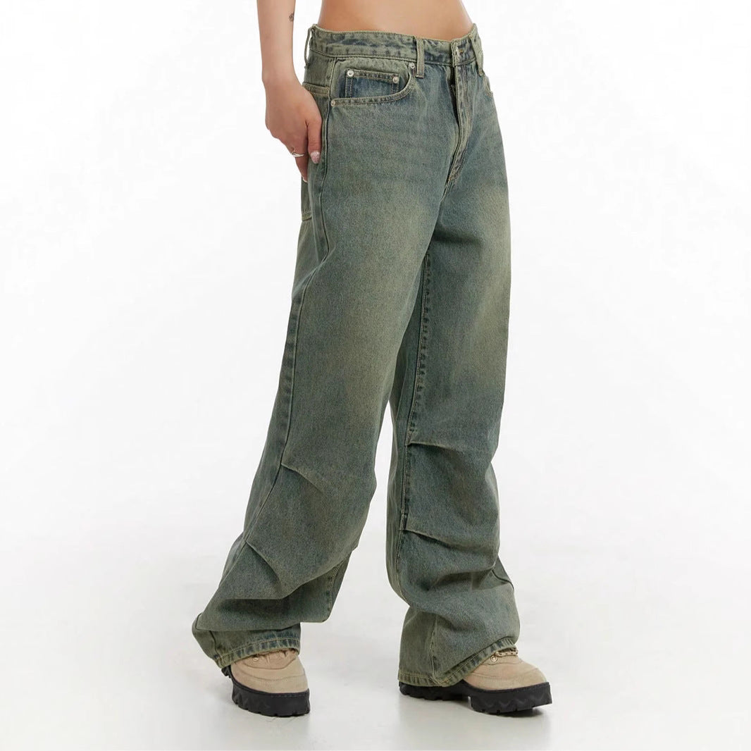 Women's Baggy Jeans with High Waistband and Wide Legs Ivyshape