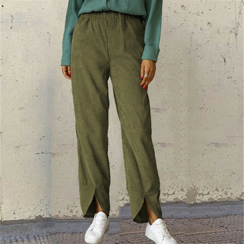 Women's Elevated Split Hem Pants Ivyshape