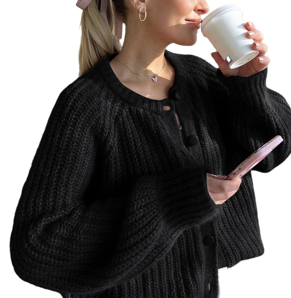 Women's Cozy Knit Cardigan Ivyshape