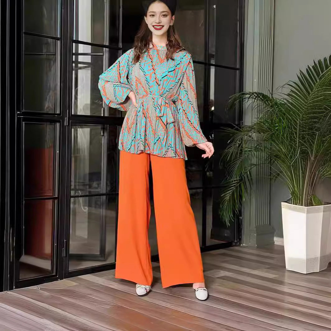 Women Fashionable Oversized Blazer with Belt Ivyshape