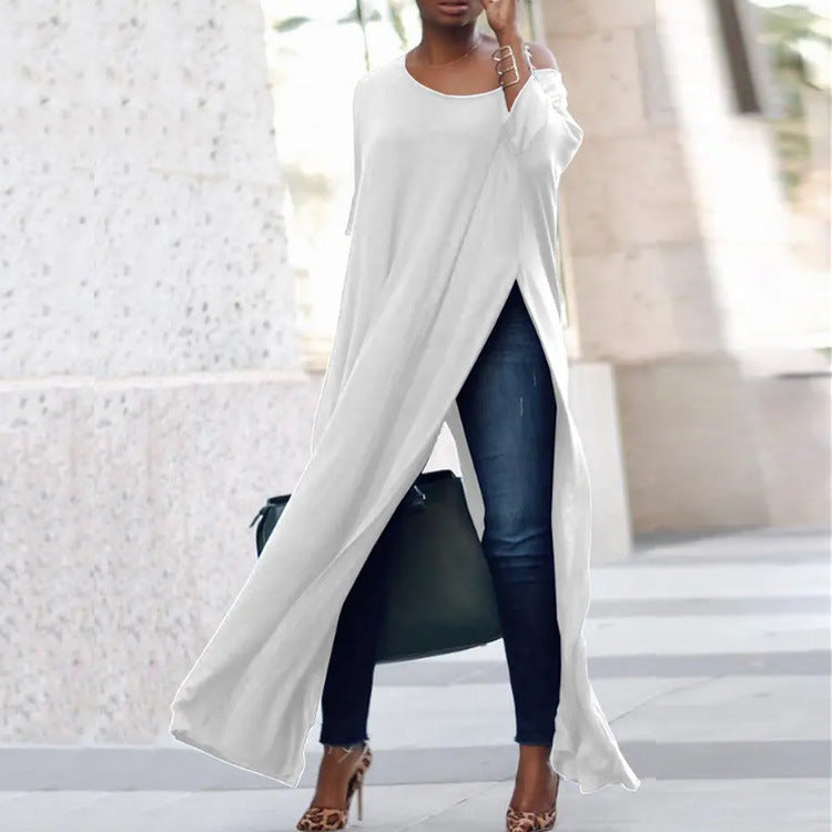 Ivyshape | Solid Color Irregular Sleeve Dress