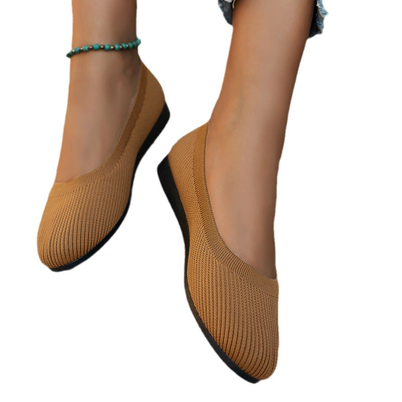 Ladies' ballerinas with elastic upper material and soft insole Ivyshape