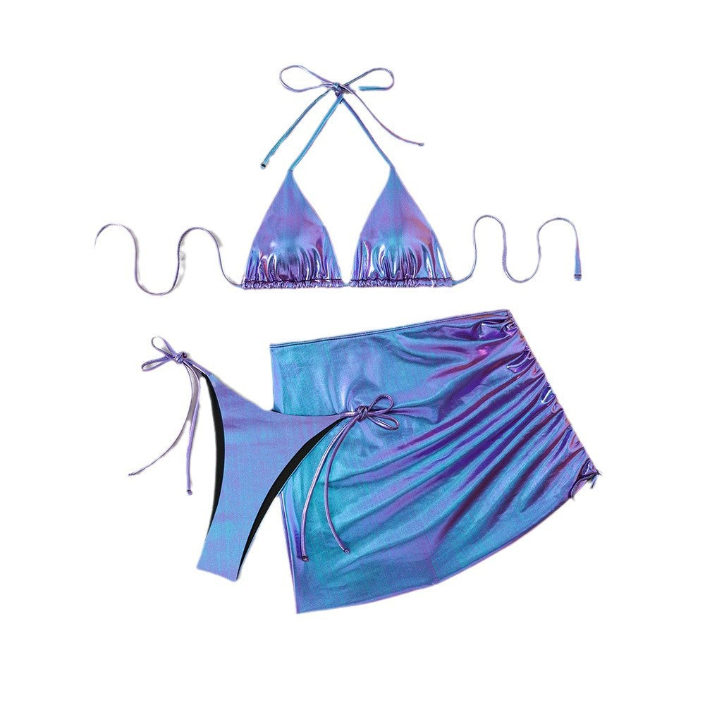 Women's Premium Triangle Bikini with Adjustable Wrap Skirt Ivyshape