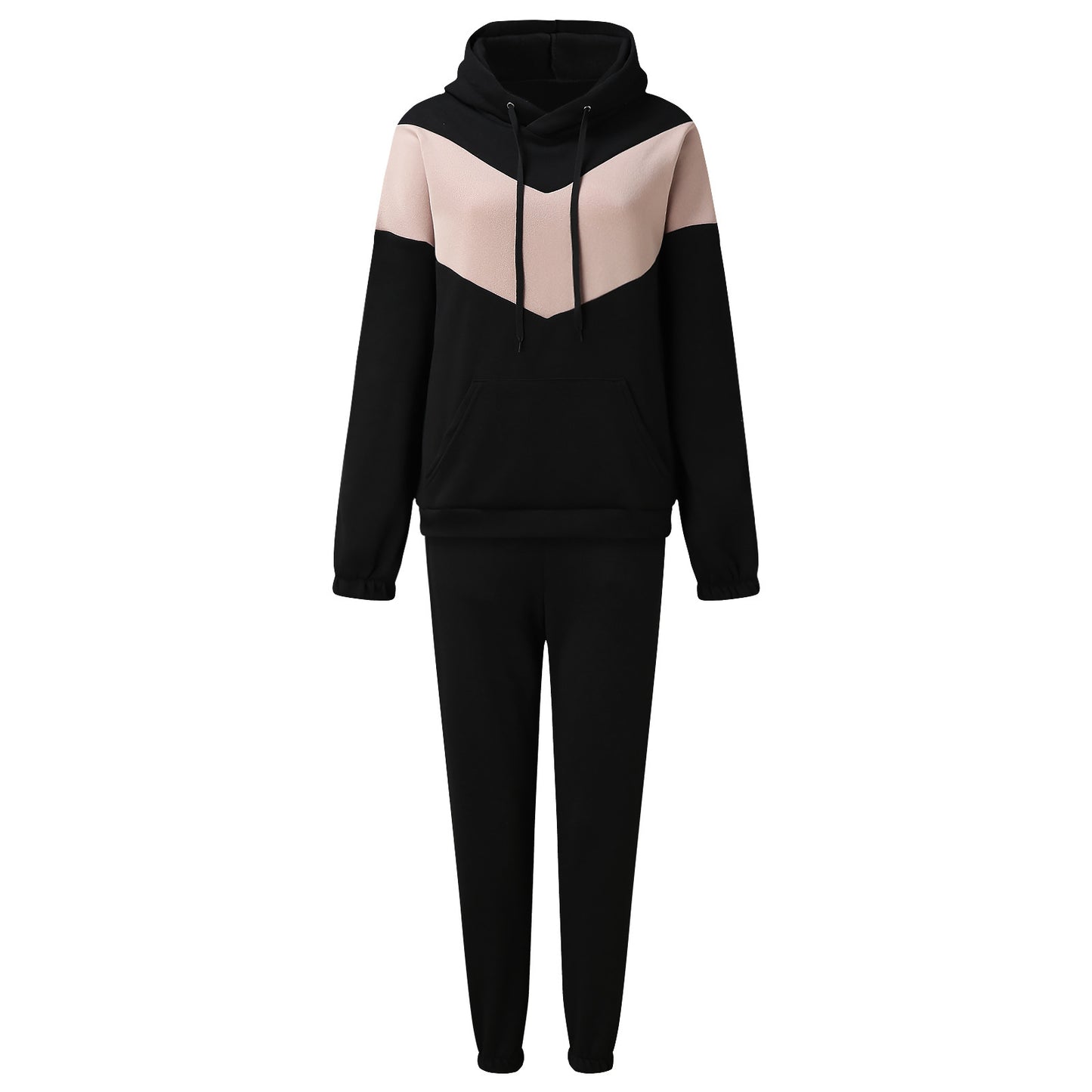Women's sporty set made of fleece hoodie and joggers with hybrid design Ivyshape