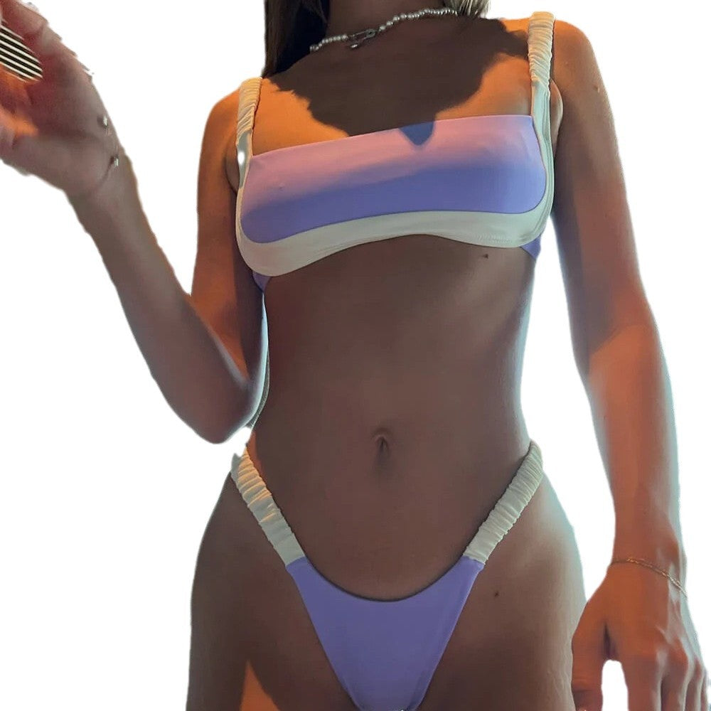 Women's bikini top and bottom with refined ruffles from Ivyshape