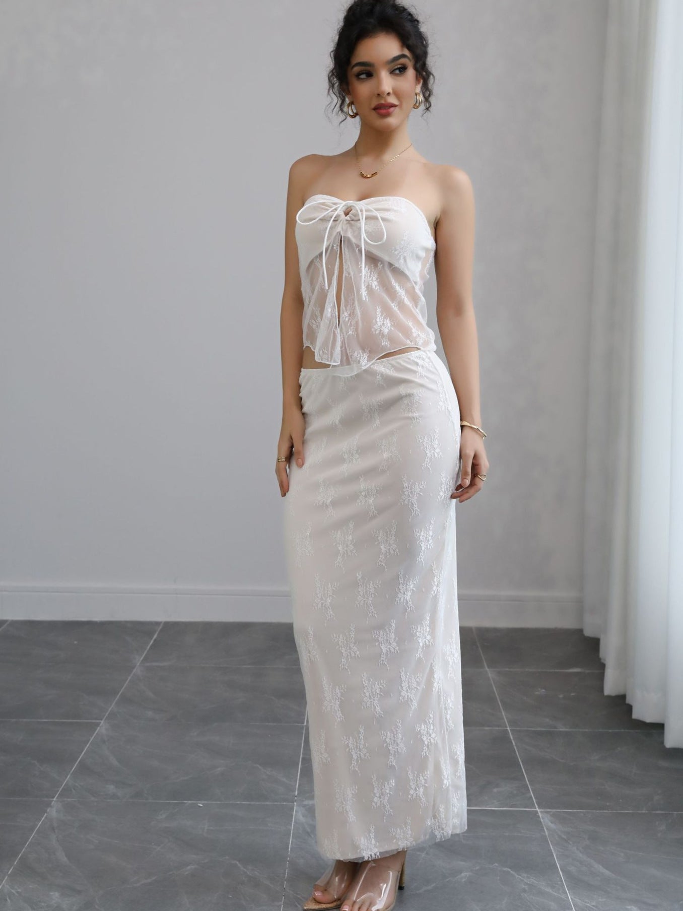 Women Elegant Transparent Maxi Dress Ivyshape