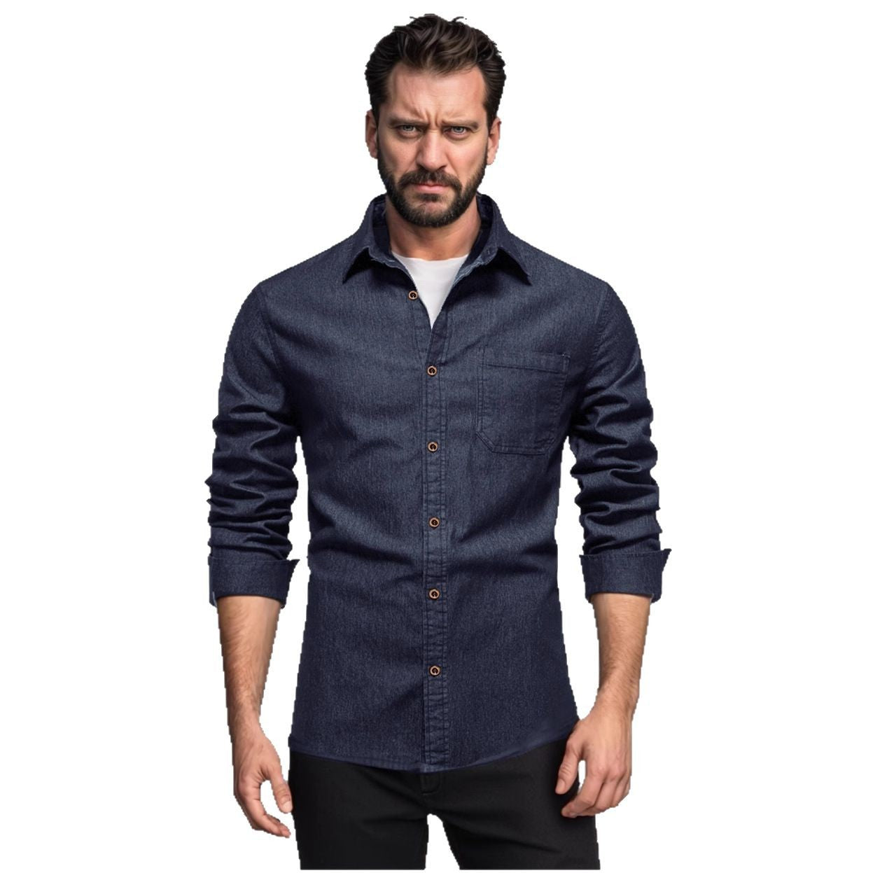 Men's Denim Shirt Ivyshape