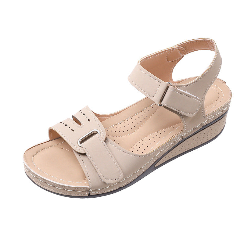Women Adjustable Comfort Wedge Sandals Ivyshape
