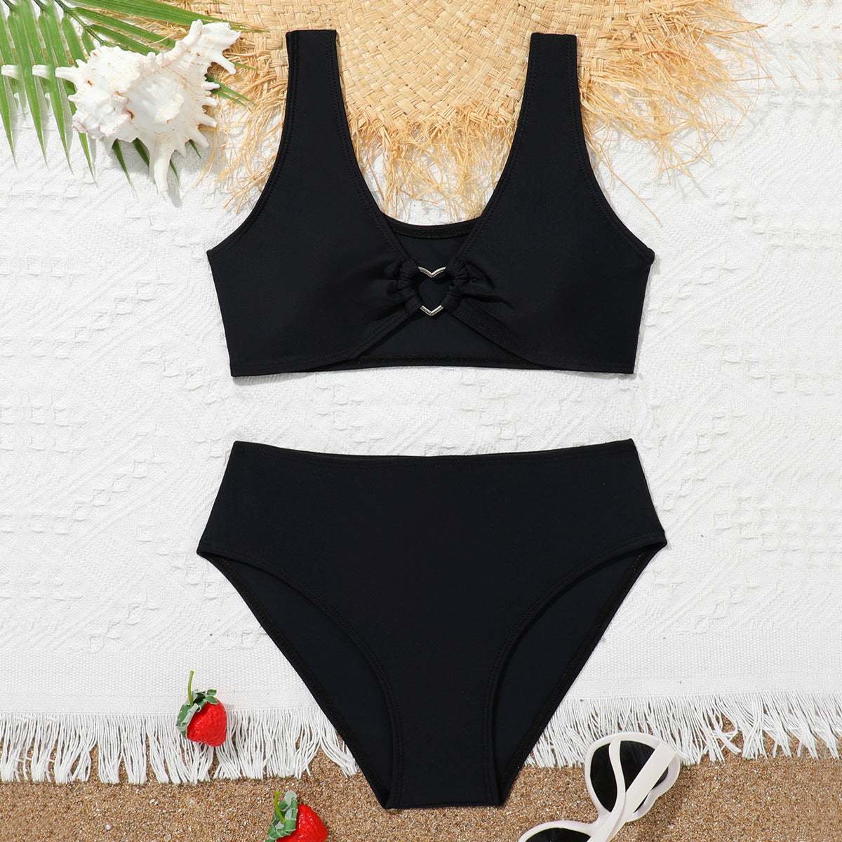 Women's Sporty Bikini with sophisticated ribbed design and high-cut panties Ivyshape