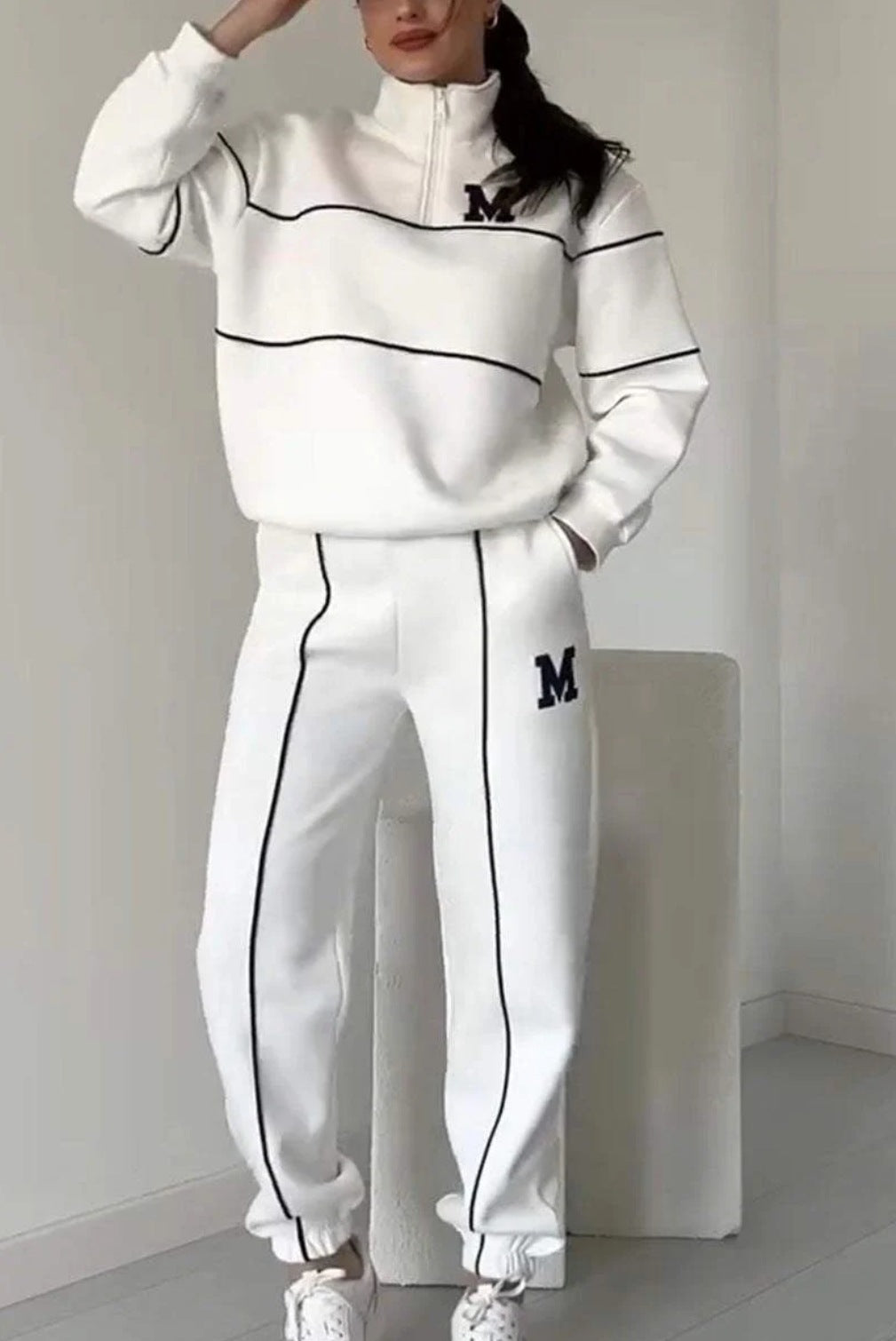 Ivyshape | Sweatshirt Long Pants Sportswear Set