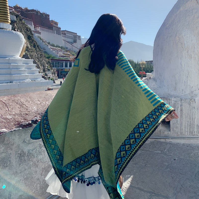 Tibetan shawl cloak Warm Scarf