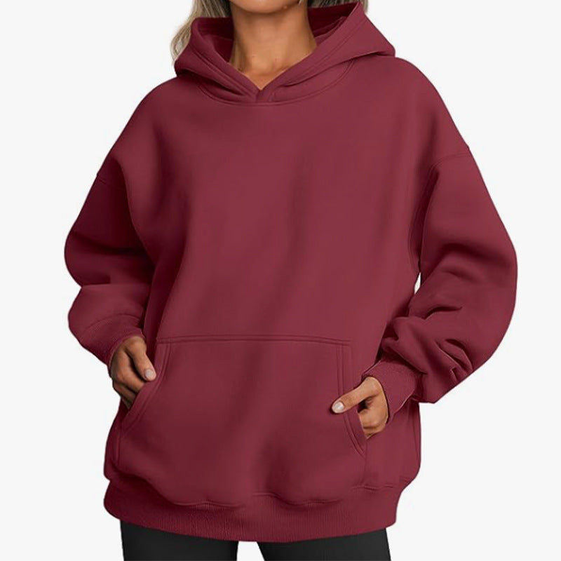Women's Plus Size Hoodie with Practical Pockets and Casual Cut Ivyshape