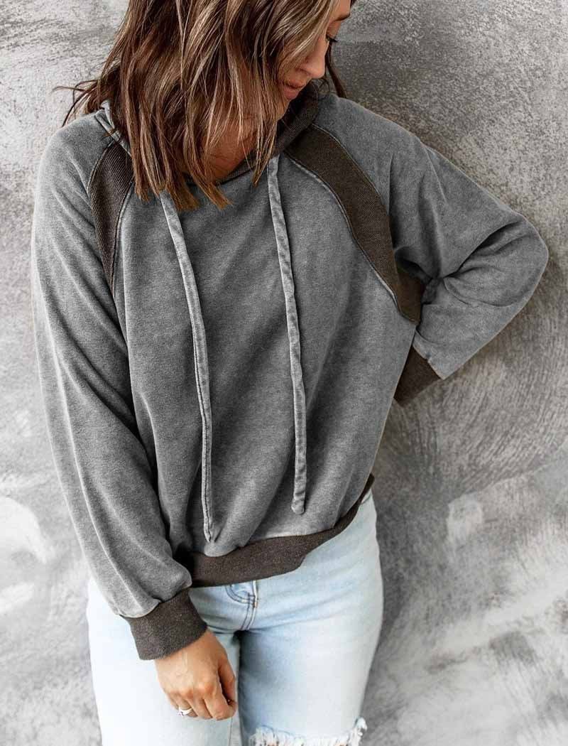 Ivyshape | Washed Full Zip Hoodie for Women