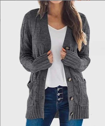 IvyShape | Stylish Plus Size Medium Long Cardigan Sweater